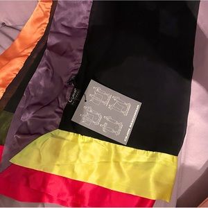 Cejon Multicolor Scarf with Black, Yellow, and Red Accents